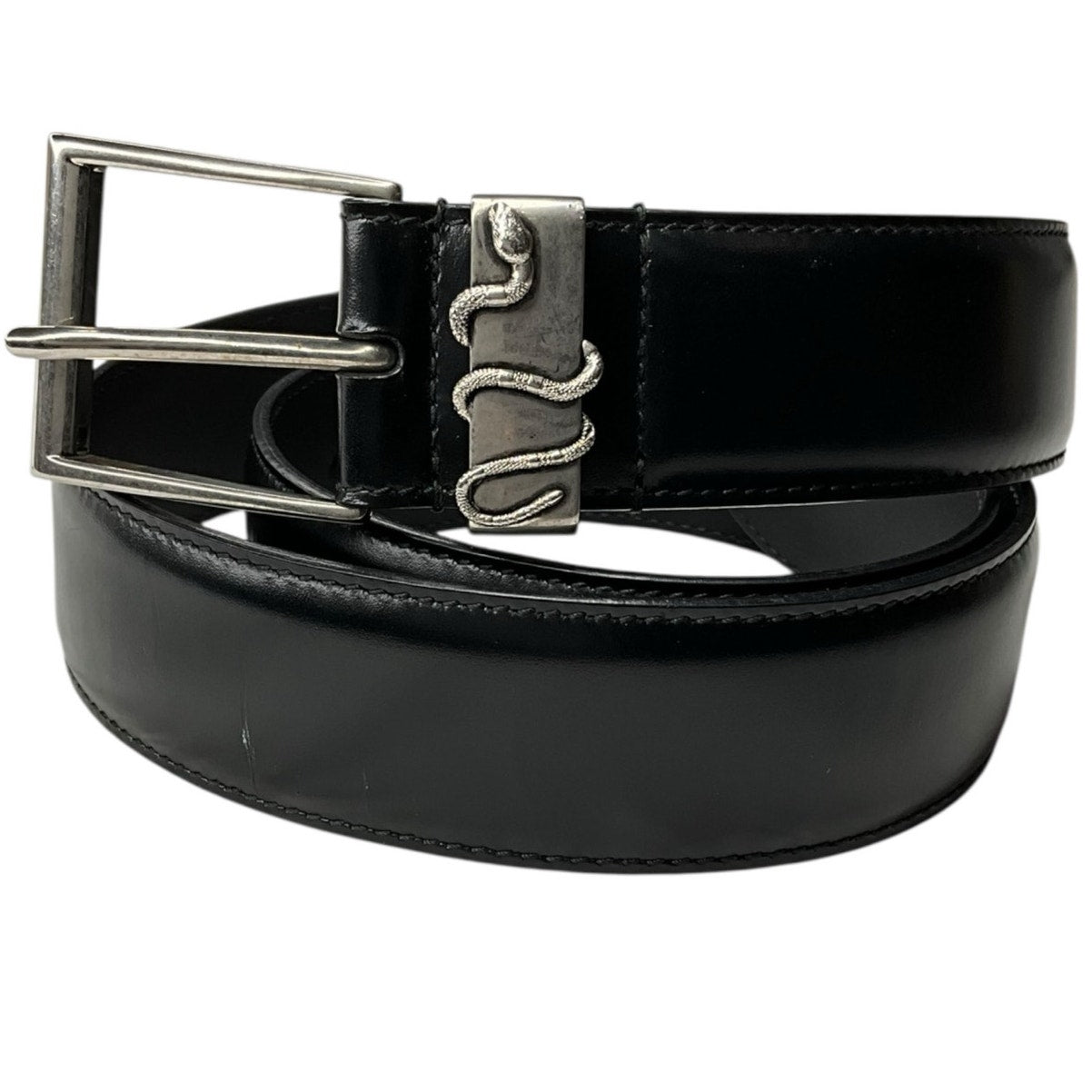 Gucci Black Men's Snake Buckle Belt - RARE