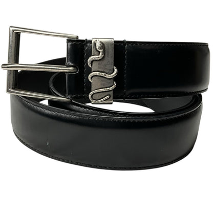 Gucci Black Men's Snake Buckle Belt - RARE
