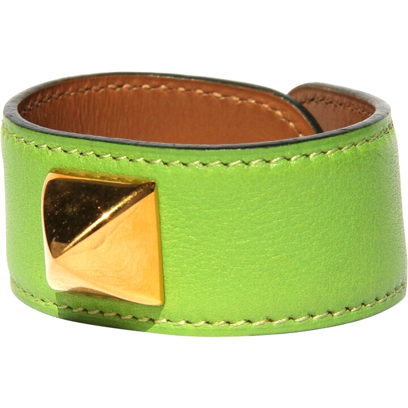 Hermes Green Medor Wrap Bracelet