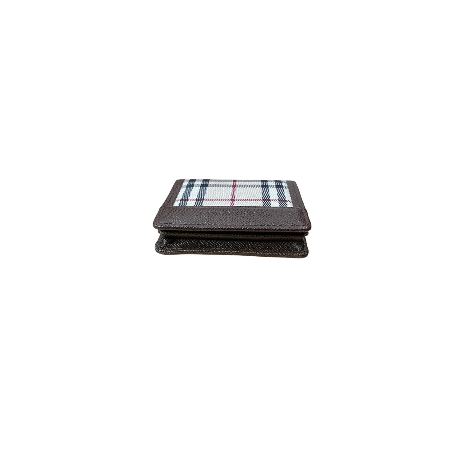 Plaid wallet on a white background