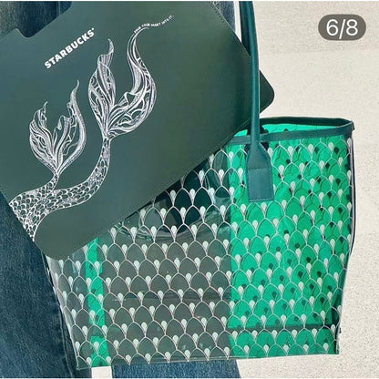 Starbucks China Exclusive Mermaid Jelly Tote ✨ Rare Find • Limited Release • Collector Piece