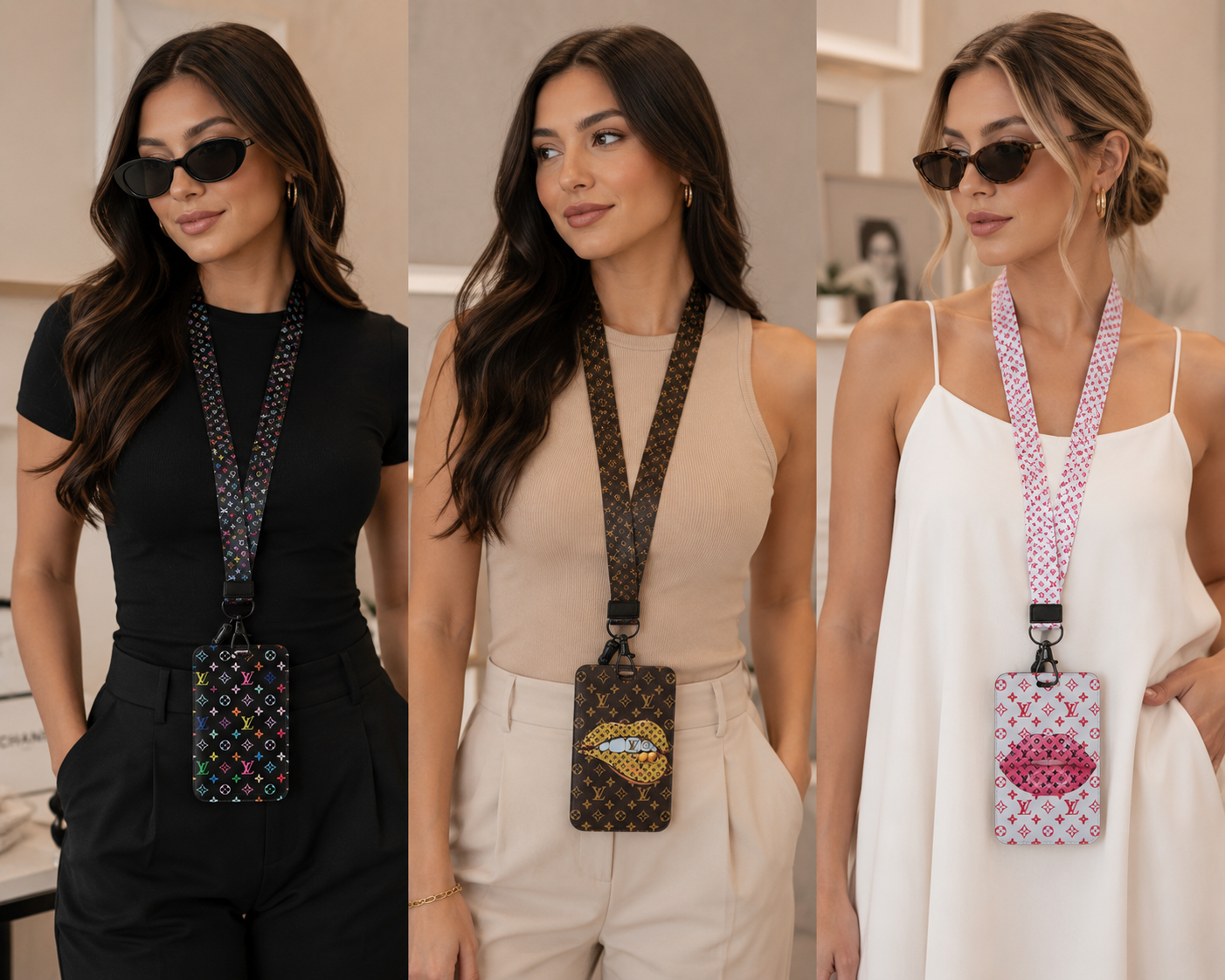 Luxury Fashion-Inspired Lanyard with ID Badge Holder
(CHOOSE ONE COLOR)
