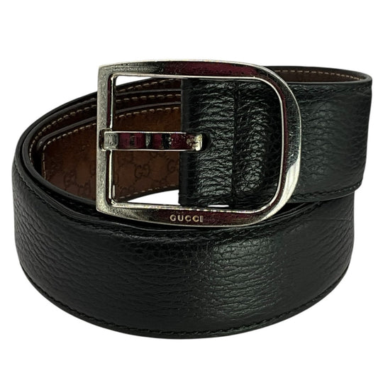 Gucci Black Silver Belt