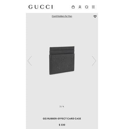 Gucci Rubber GG Card holder