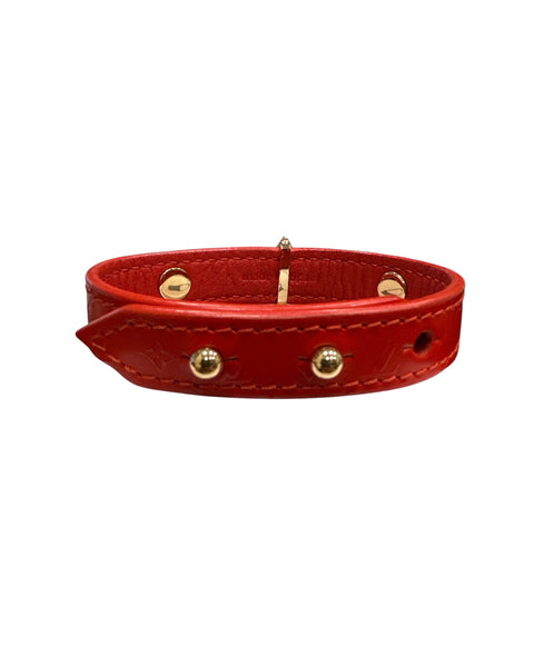 Louis Vuitton Leather Monogram Flower Bracelet - Clairely Amazing