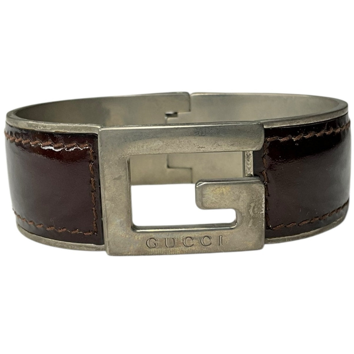 Gucci leather bangle bracelet