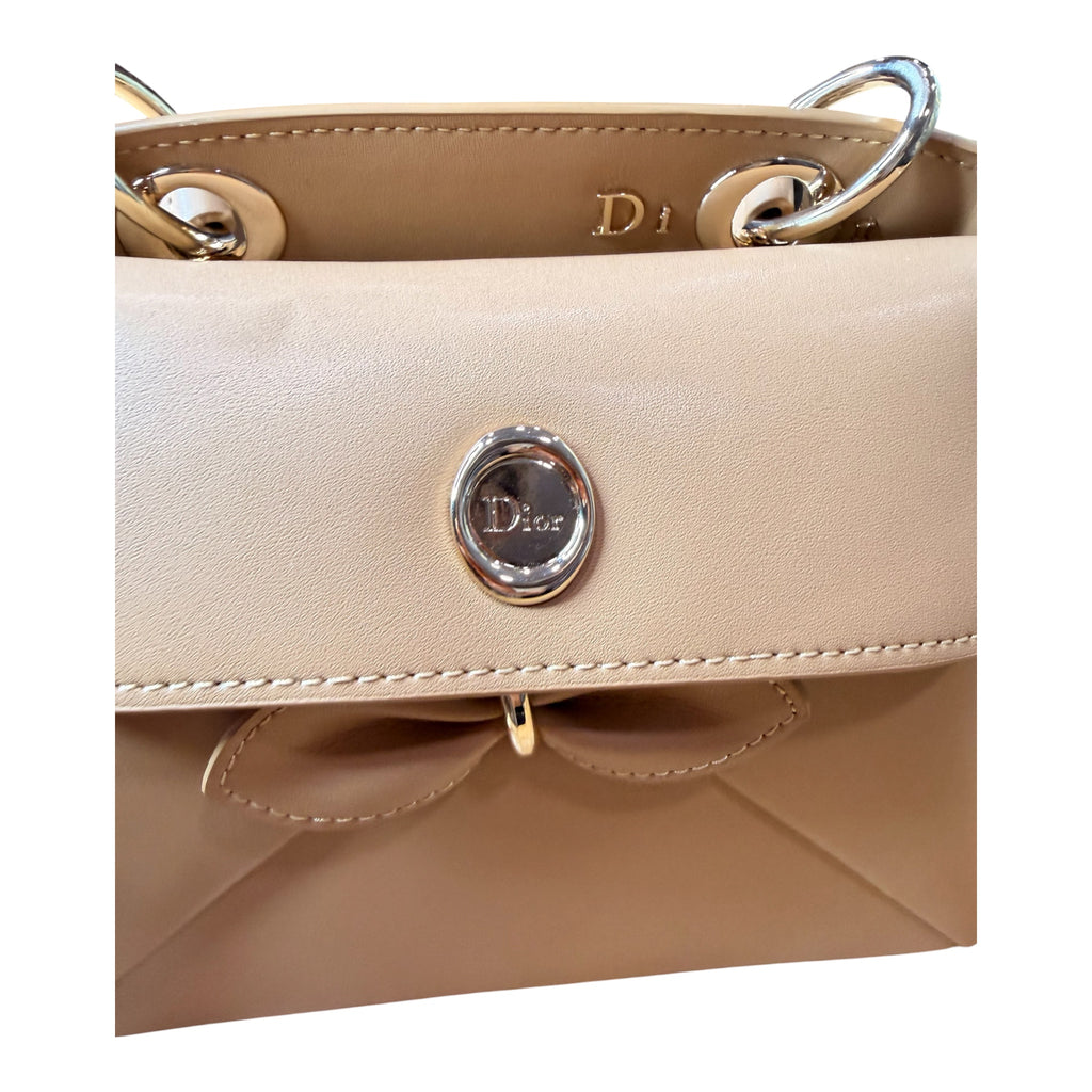 Premium Leather Bow Top Handle Bag | Elegant Designer-Inspired Satchel