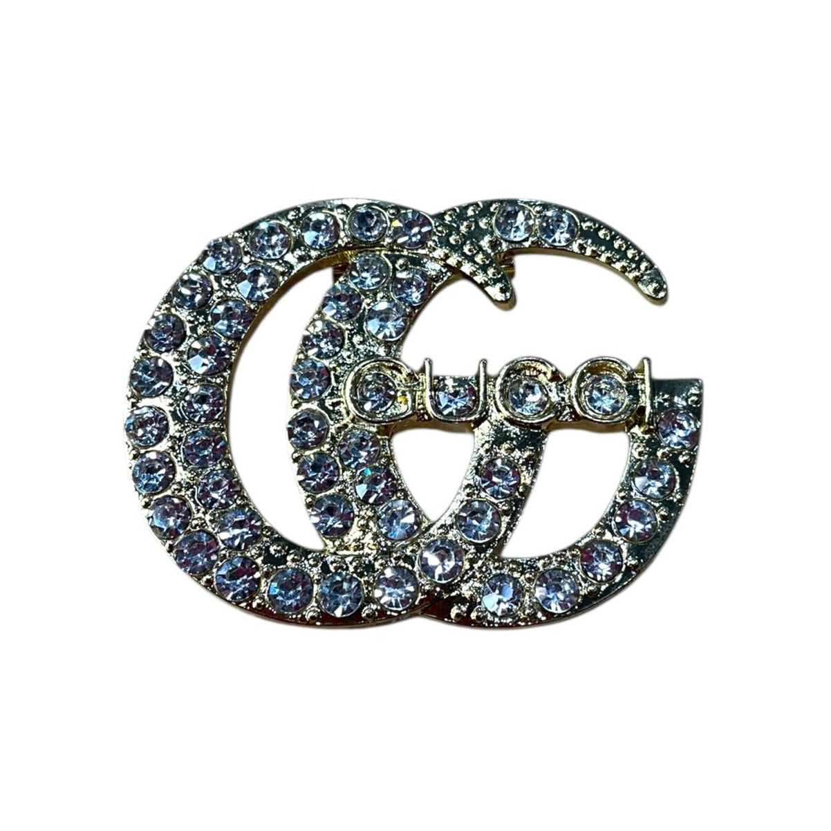 Crystal Double G Style Brooch Pin – Various Designs & Colors