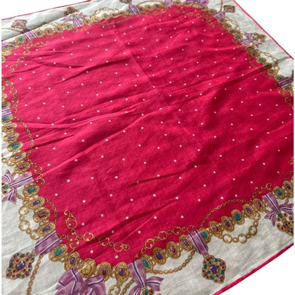 Burberry Pink Silk Pocket Square
