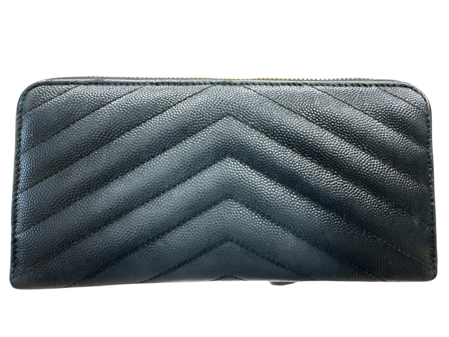 YSL Cassandra Zippy Wallet Black - Clairely Amazing