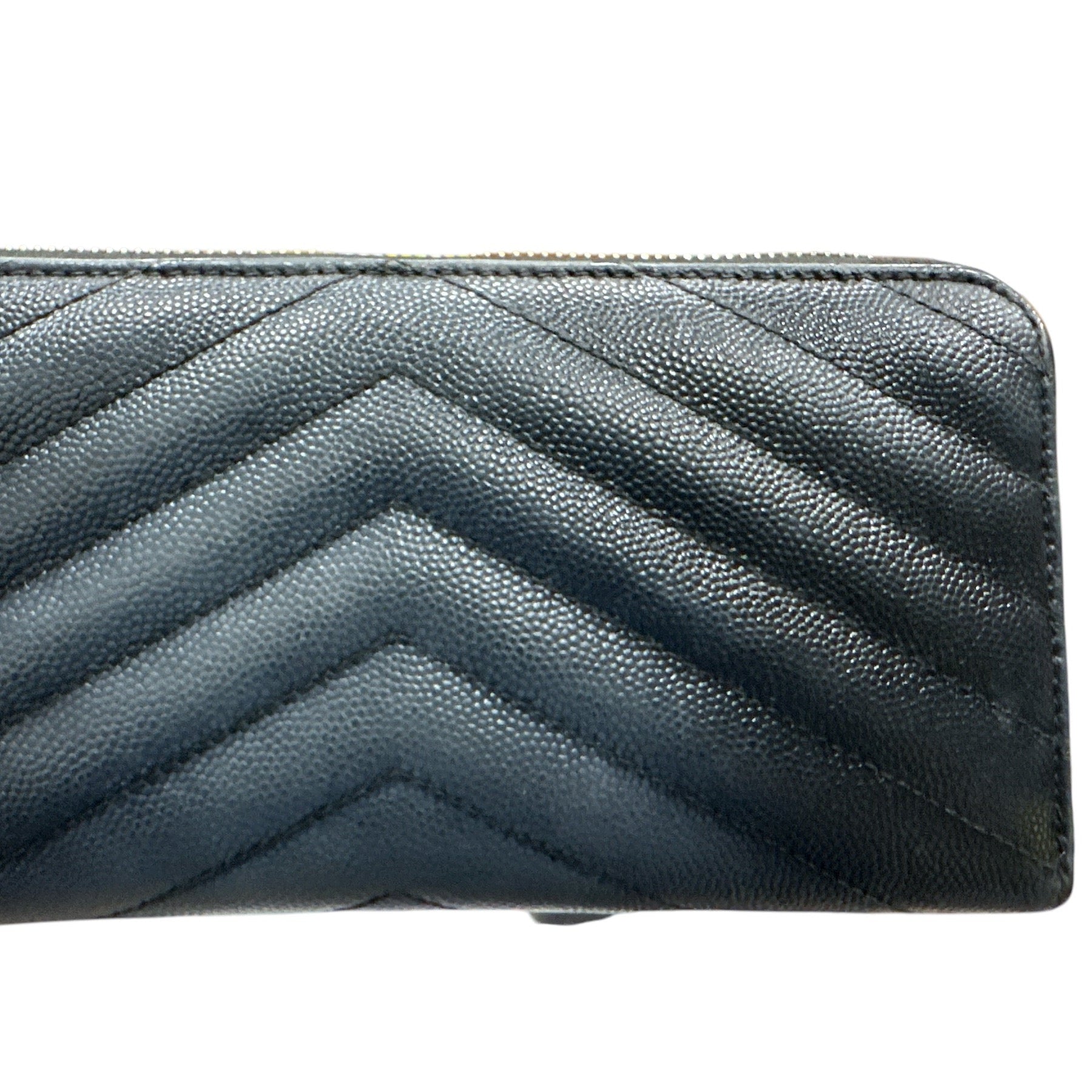 YSL Cassandra Zippy Wallet Black - Clairely Amazing