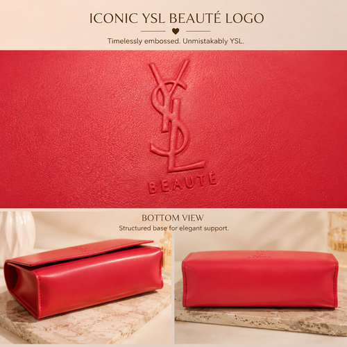 YSL Beauté Red Cosmetic Clutch Pouch GWP