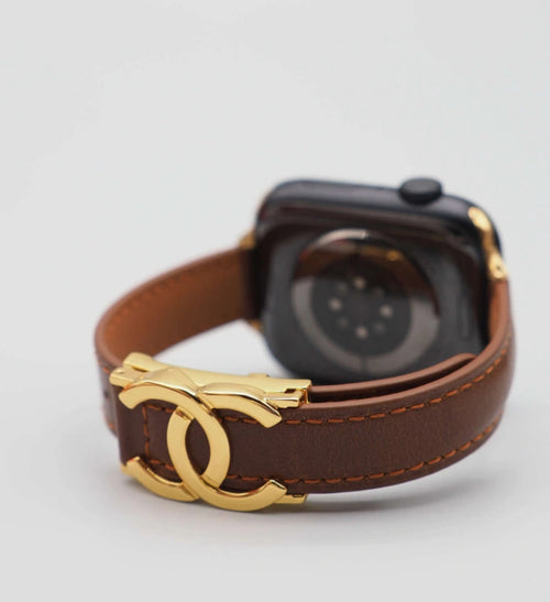 Luxe Double Ring Fashion Smart Watch Band – Leather Edition