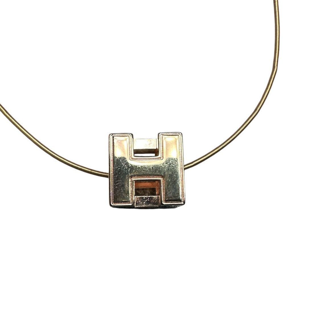 Hermes Blue Rose Gold Necklace