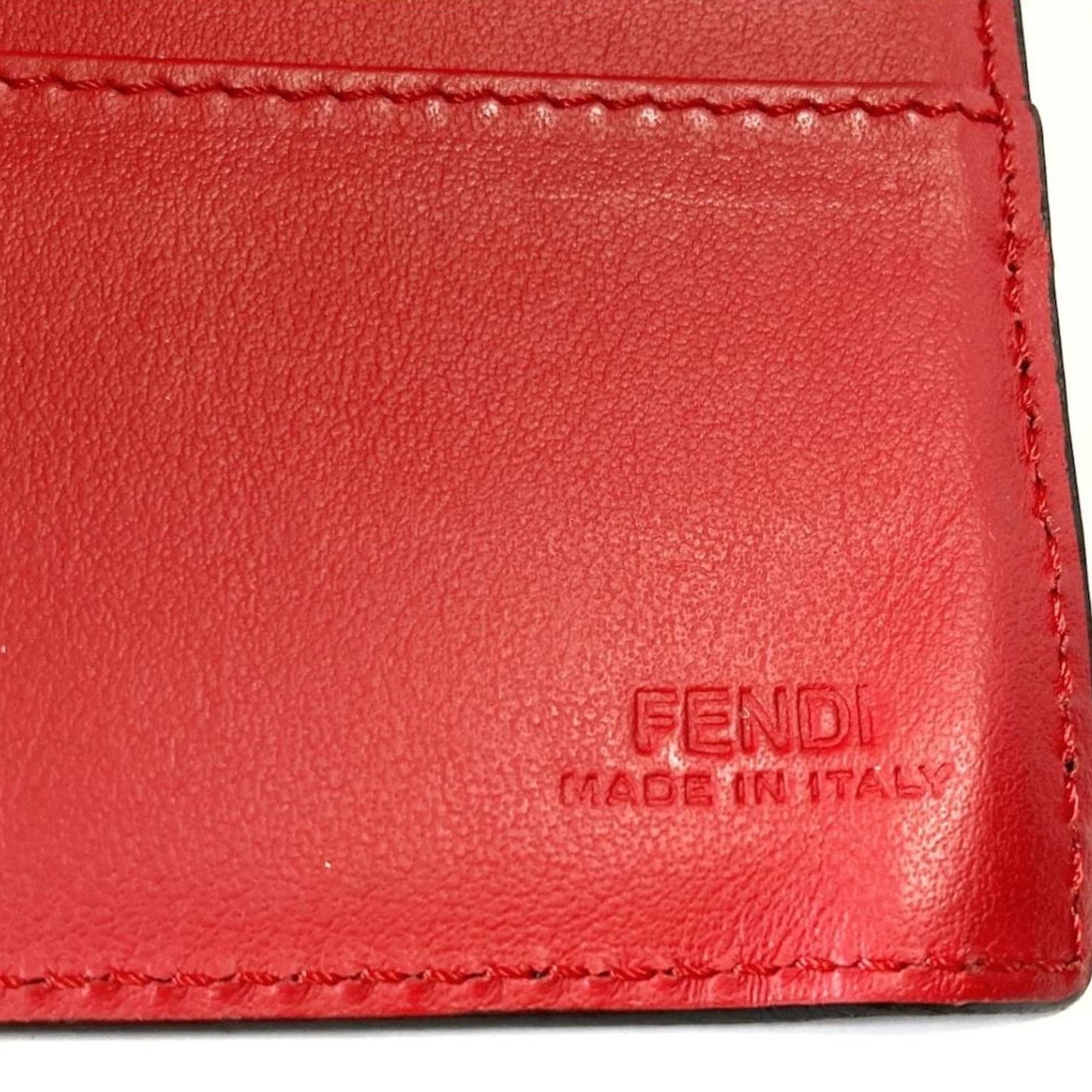 Fendi Black Leather Monster Eyes Long Wallet