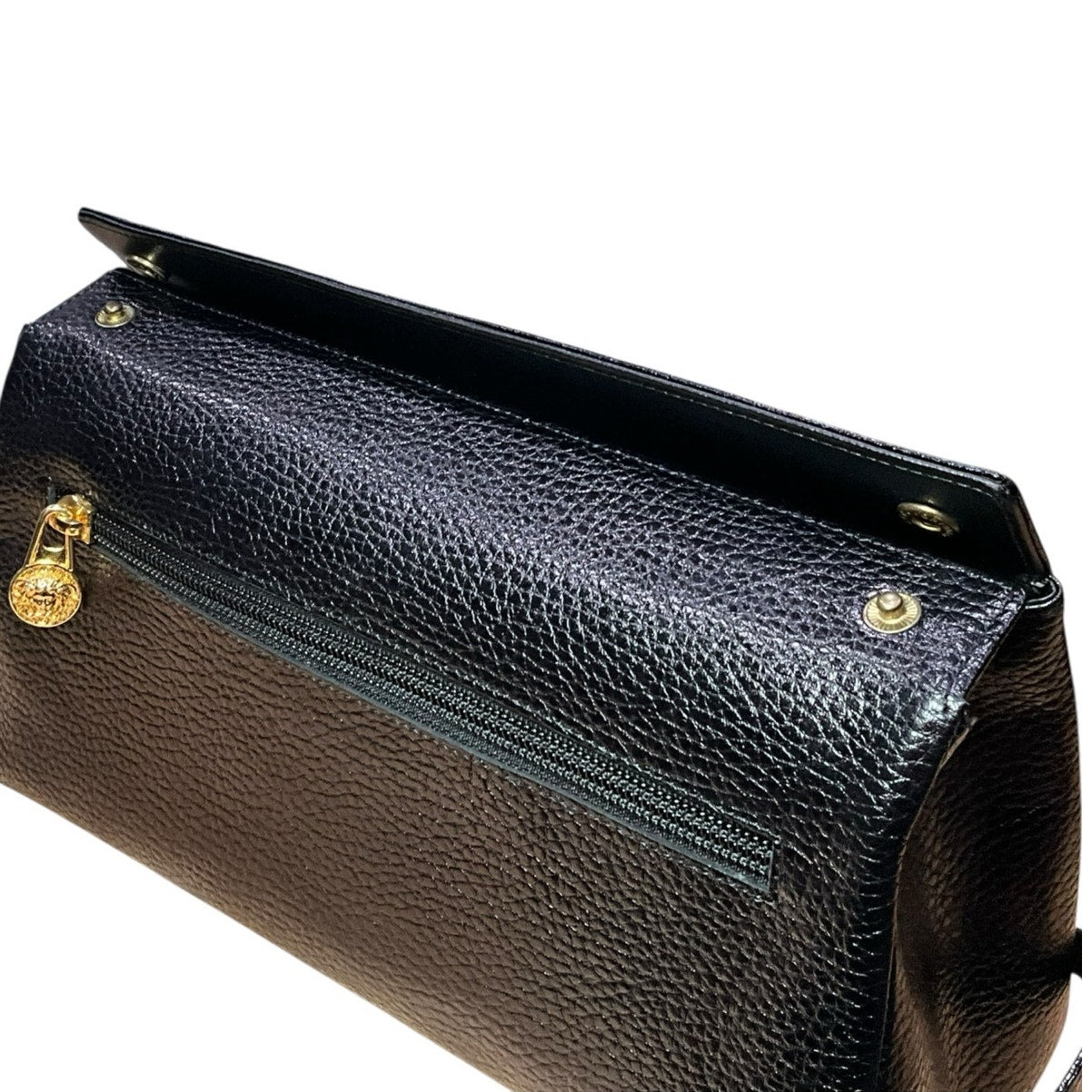Versace Black Medusa Leather Toiletry Bag