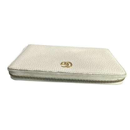 Gucci Beige Leather Logo Wallet
