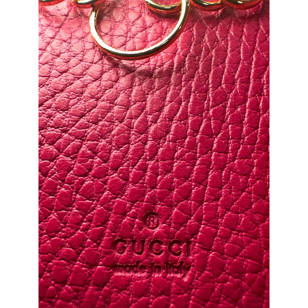 GUCCI GG Marmont Key Case Leather Pink 6 key Loops