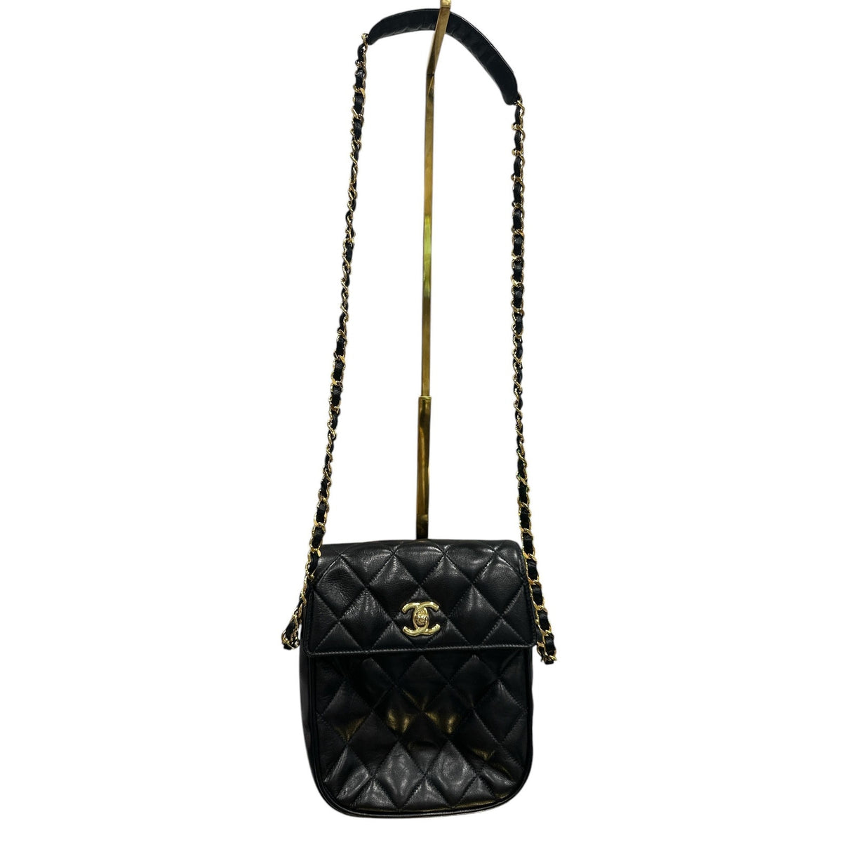 Chanel Lambskin Quilted Flap Crossbody Black - Clairely Amazing