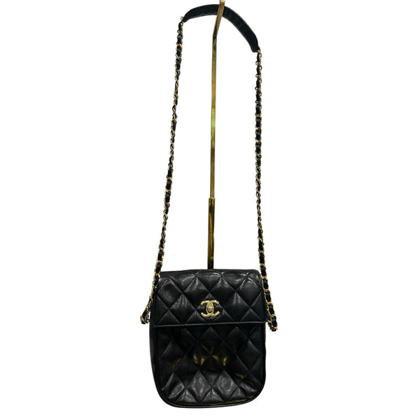 Chanel Lambskin Quilted Flap Crossbody Black - Clairely Amazing