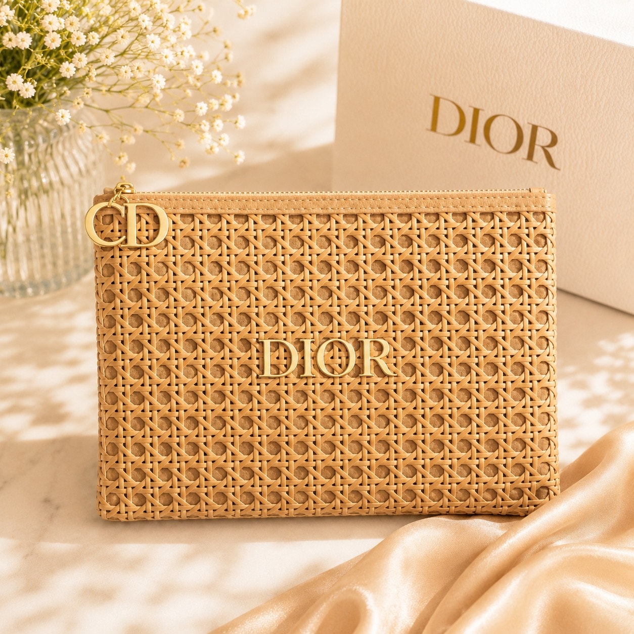 Dior Beauty Wicker Makeup Pouch (GWP) – 2026 Summer Design