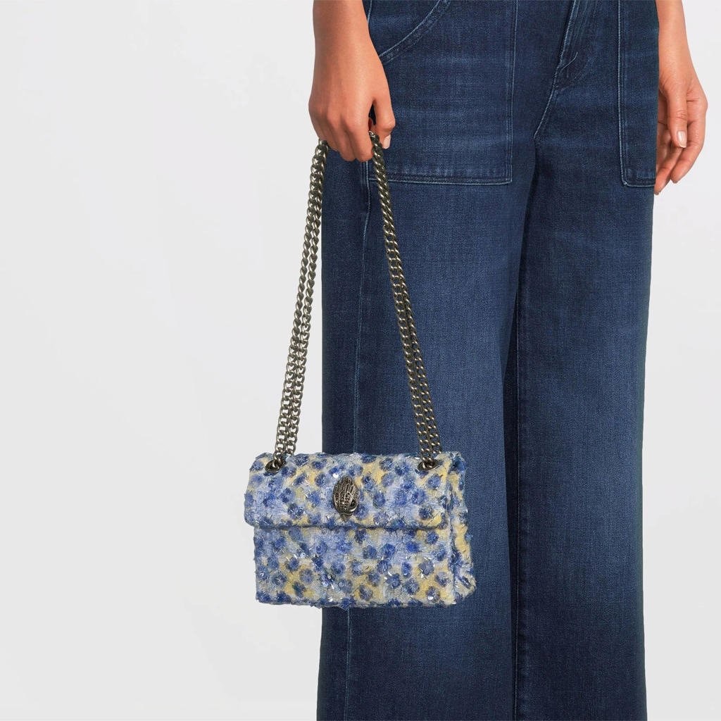 Kurt Geiger 
Mini Kensington crossbody bag with blue sequins