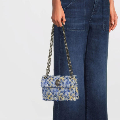 Kurt Geiger 
Mini Kensington crossbody bag with blue sequins