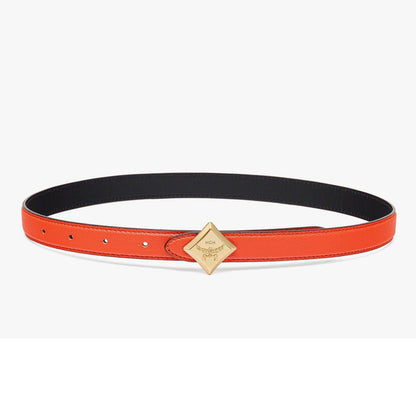 MCM Orange Reversible Diamond Belt