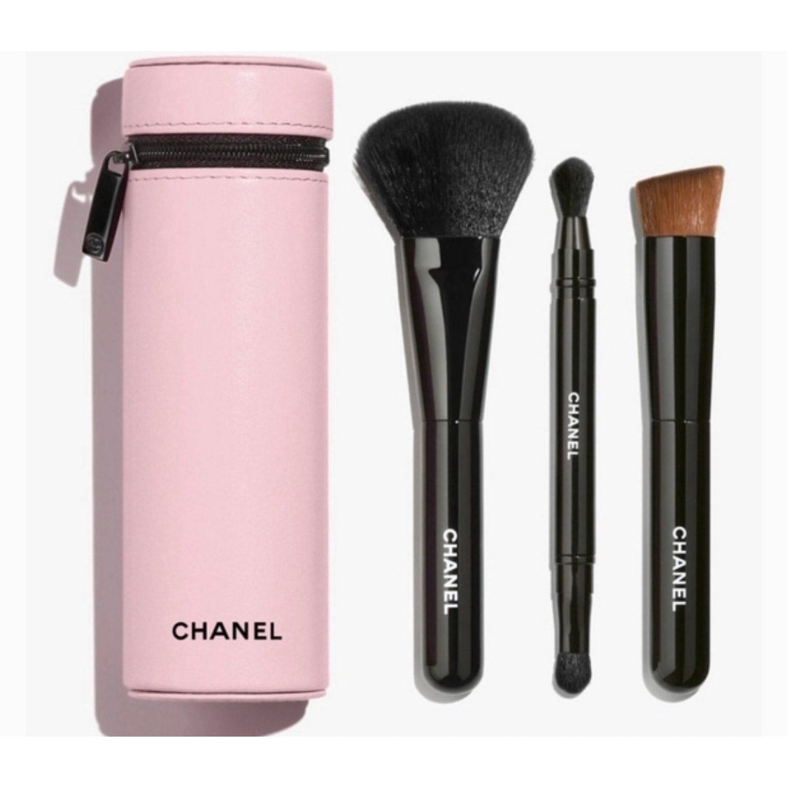 CHANEL GWP Travel Makeup Brush Set w/ Zipper Case (LIMITED EDITION)