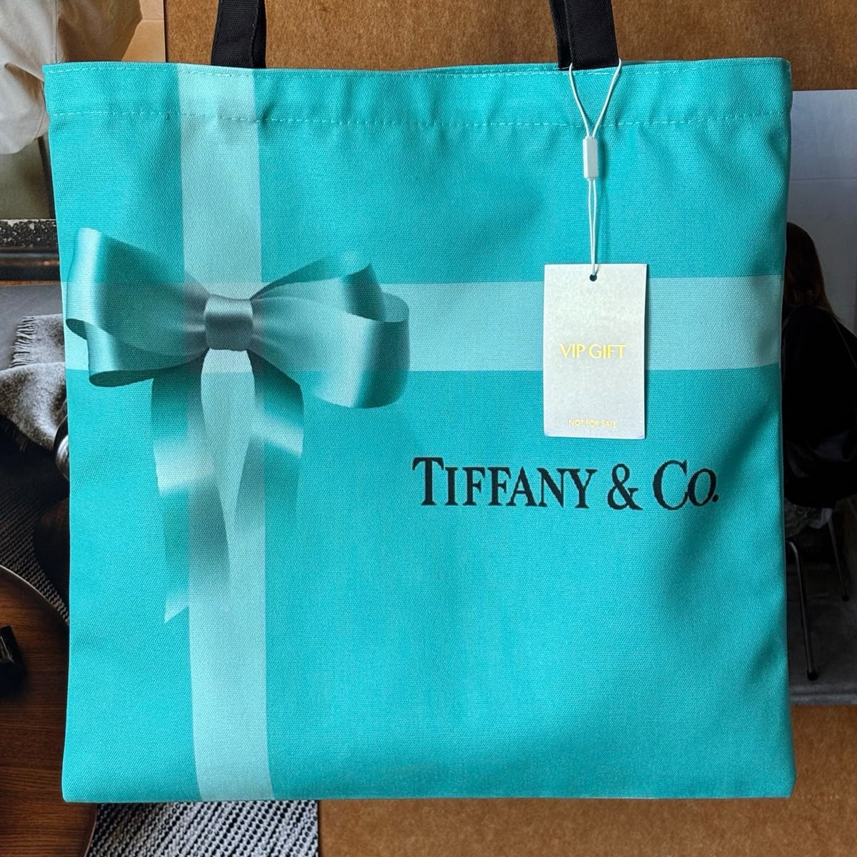 Tiffany & Co. GWP Tiffany Blue Bow Print Shoulder Tote Bag
