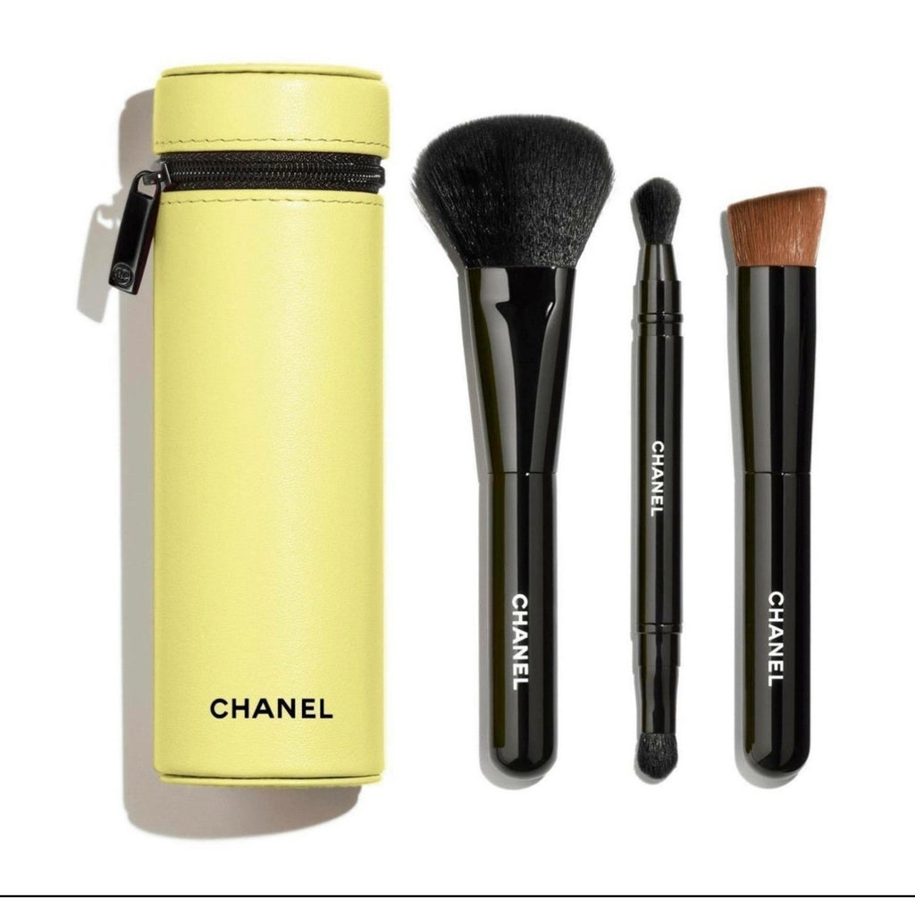 CHANEL GWP Travel Makeup Brush Set w/ Zipper Case (LIMITED EDITION)