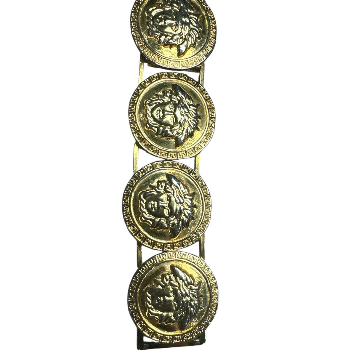 Iconic 1990s Gianni Versace Gold-Tone Medusa Charm Bracelet