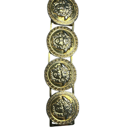 Iconic 1990s Gianni Versace Gold-Tone Medusa Charm Bracelet