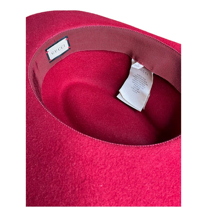 Red Gucci Wool Felt Hat