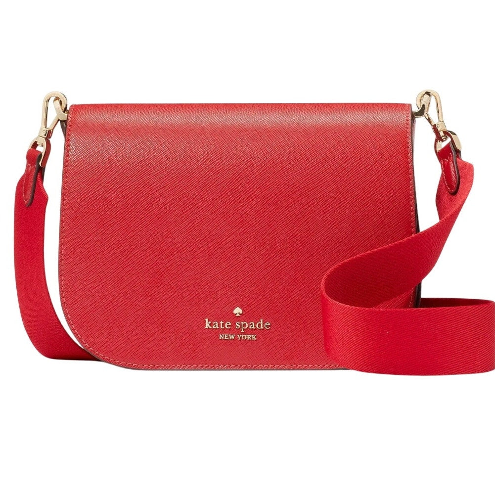 Kate Spade Madison Saddle Bag Candied Cherry Crossbody Purse
