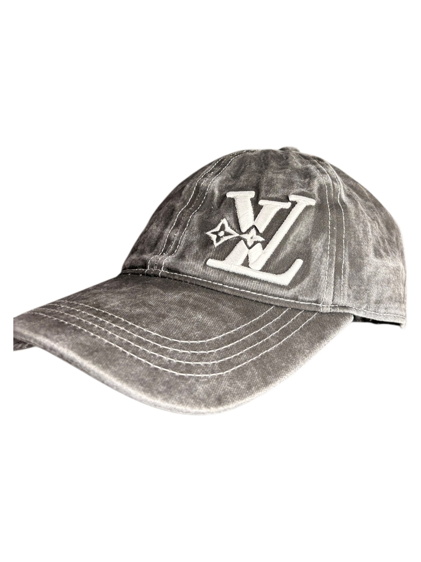 Fashion Logo Baseball Cap – Washed Denim Style