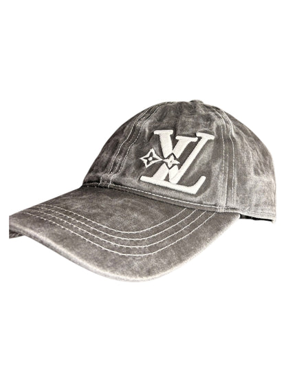 Fashion Logo Baseball Cap – Washed Denim Style