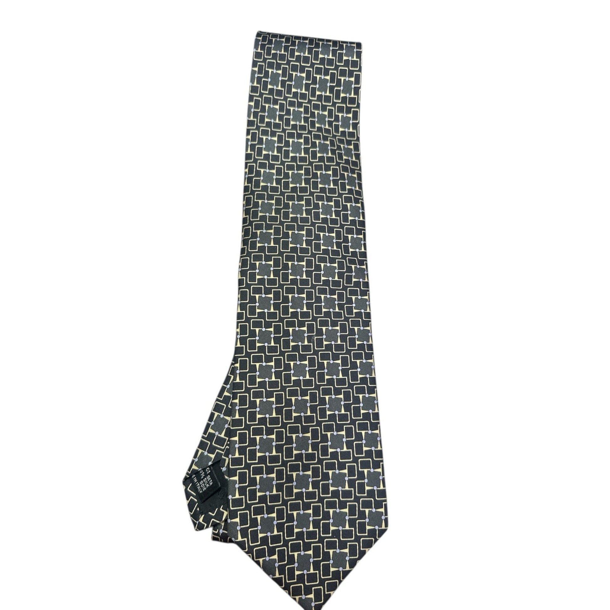 Patterned tie on a white background