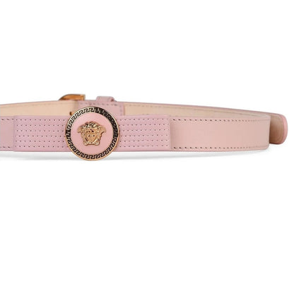 144. Versace Head Pink Bow Belt