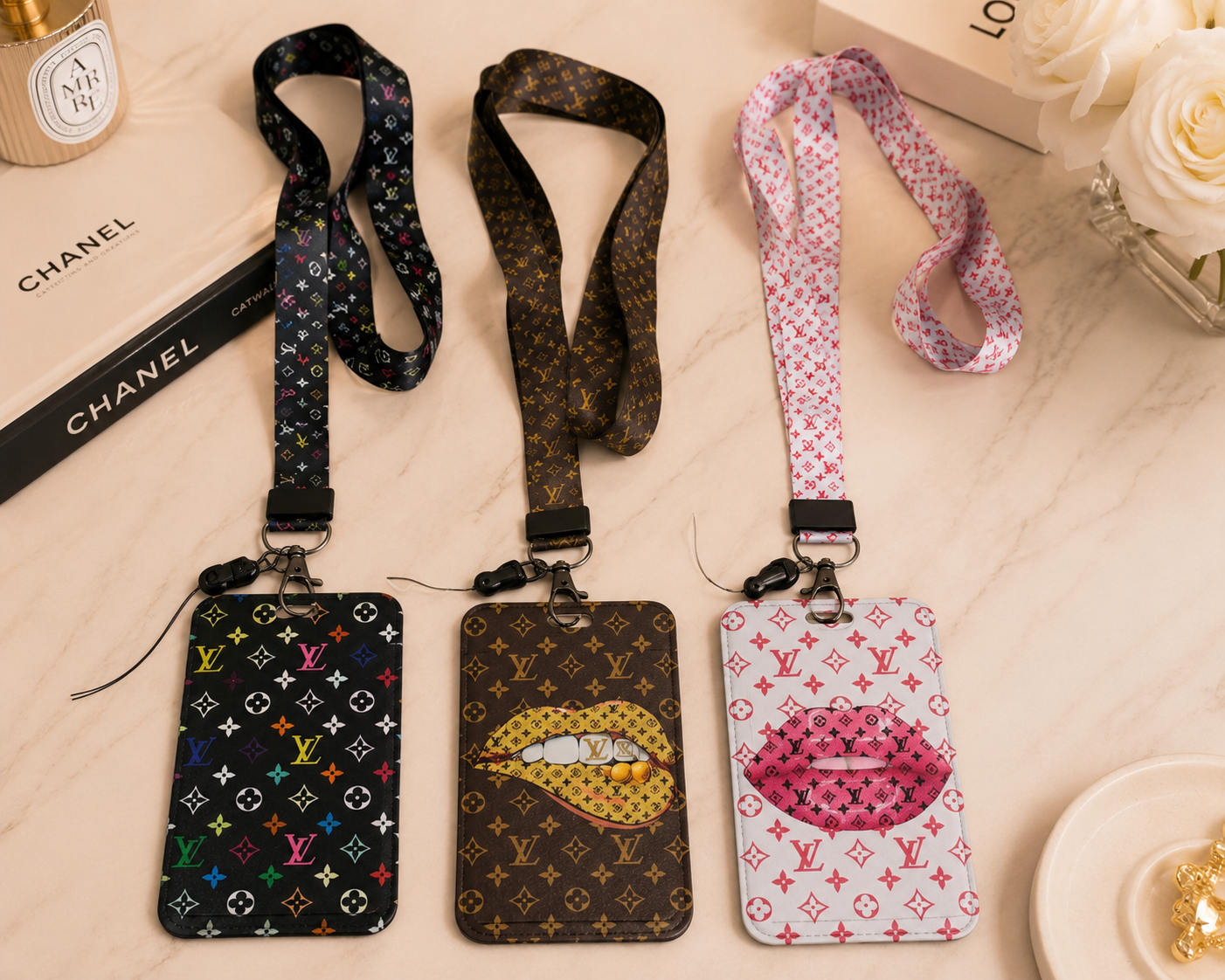 Luxury Fashion-Inspired Lanyard with ID Badge Holder
(CHOOSE ONE COLOR)