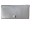 Givenchy gray leather silver wallet