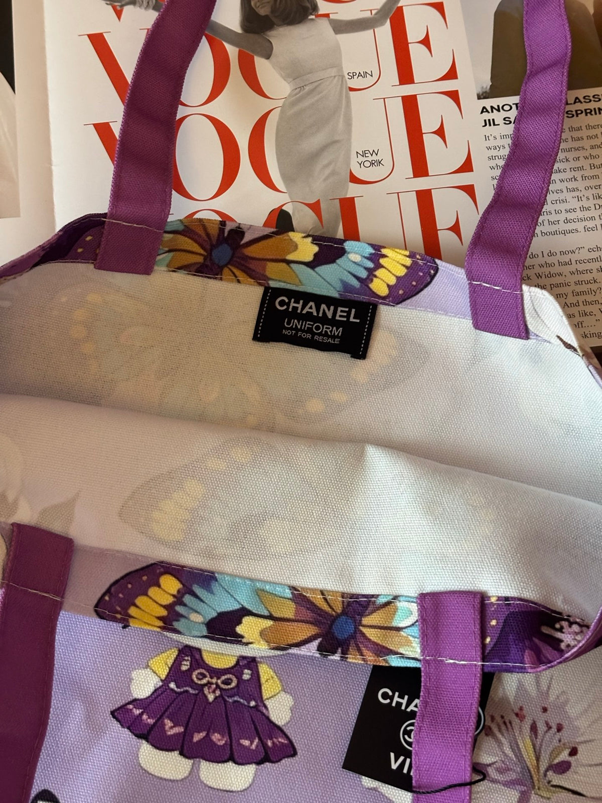 Lavender Butterfly & Hello Kitty Canvas Tote – GWP
