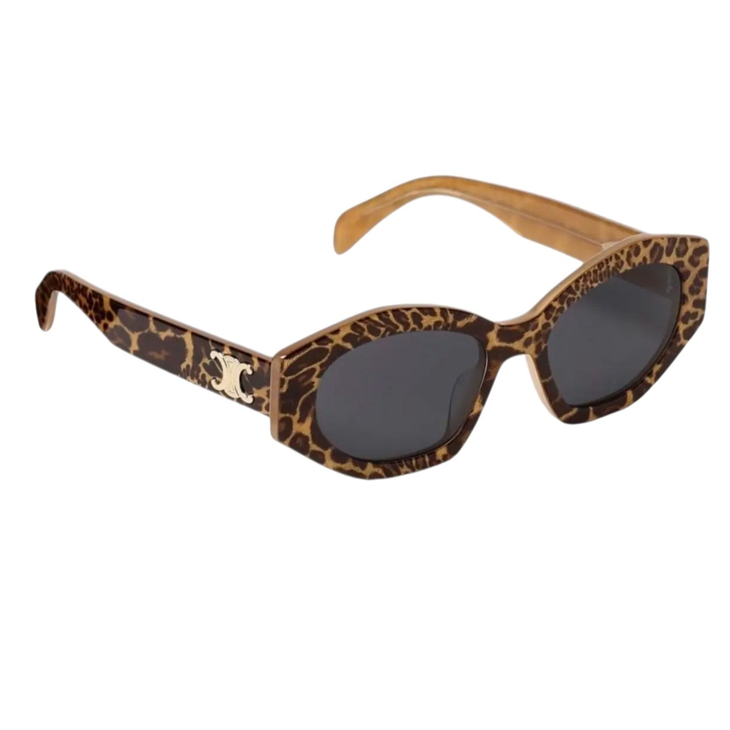 Celine Animal Print Triomphe Cat Eye Sunglasses