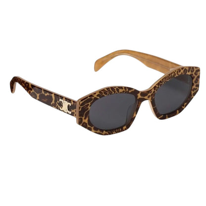 Celine Animal Print Triomphe Cat Eye Sunglasses