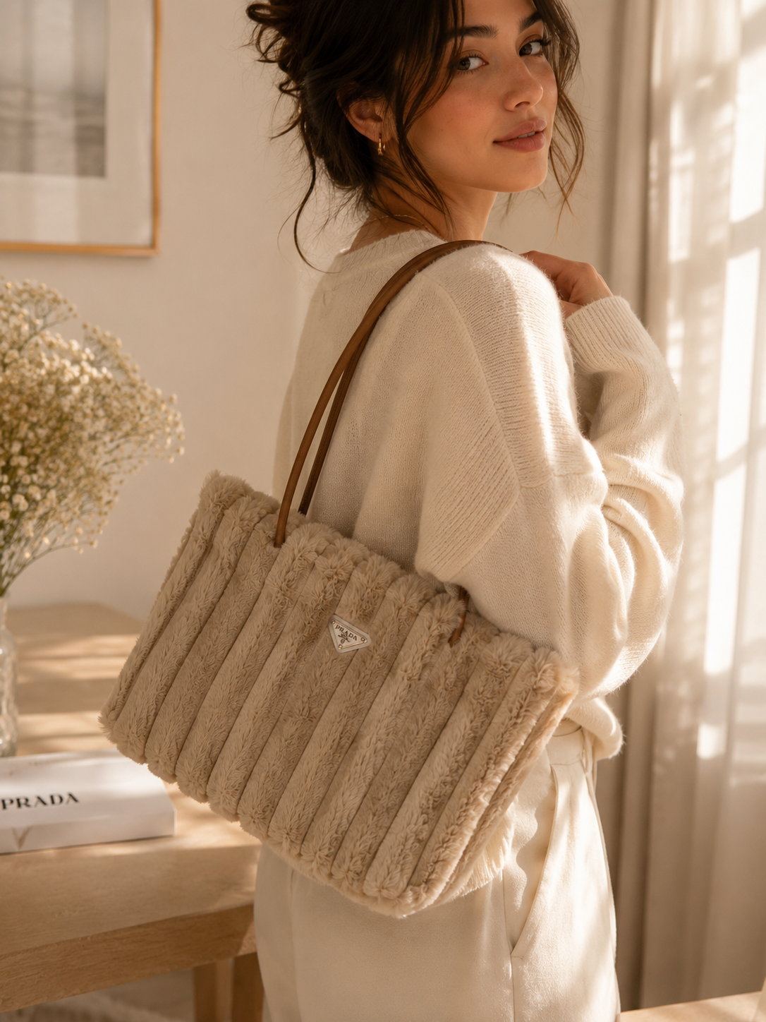 Faux Fur Tote Bag – GWP Edition ✨