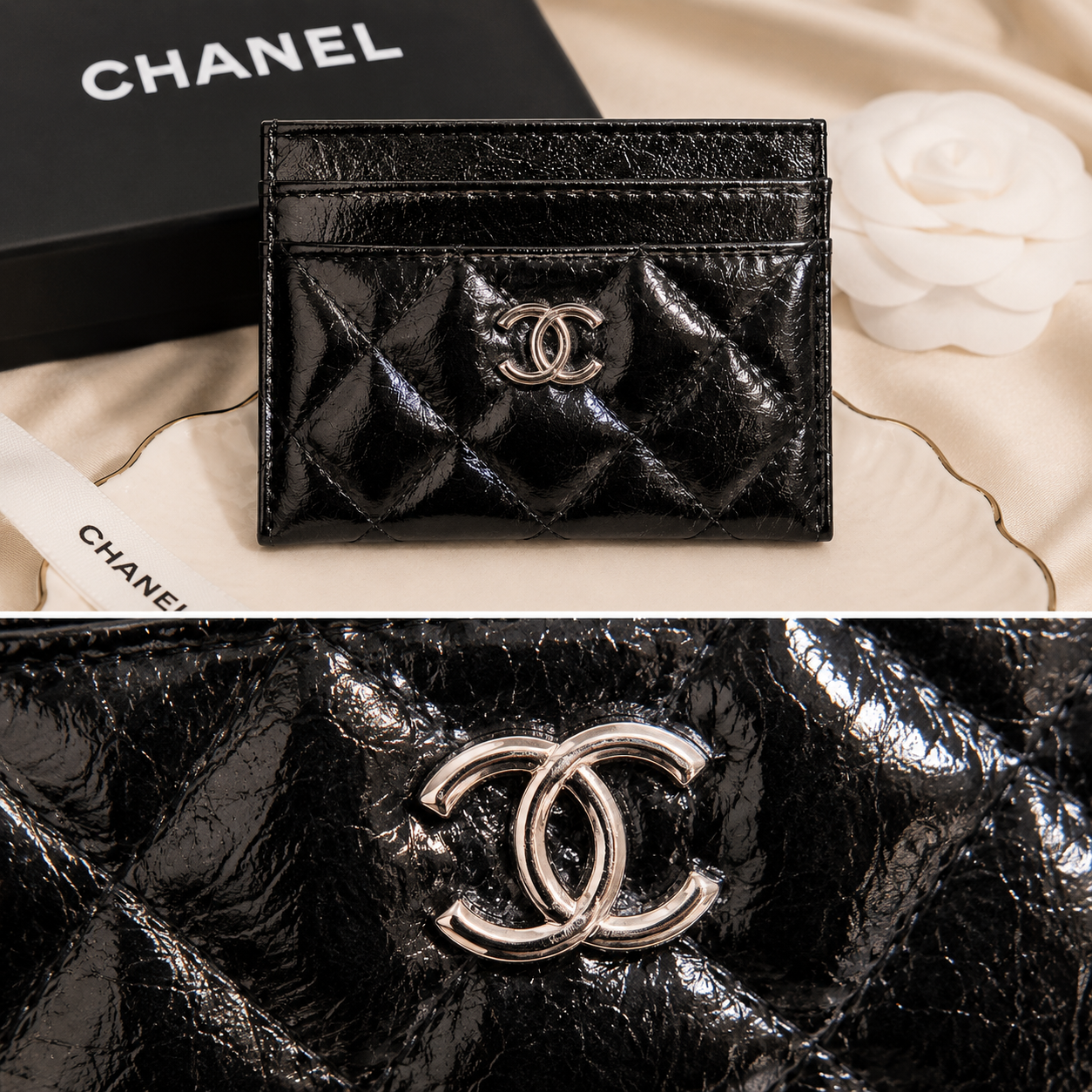 Chanel Beaute GWP Leather Card Holder – Multiple Logo Designs