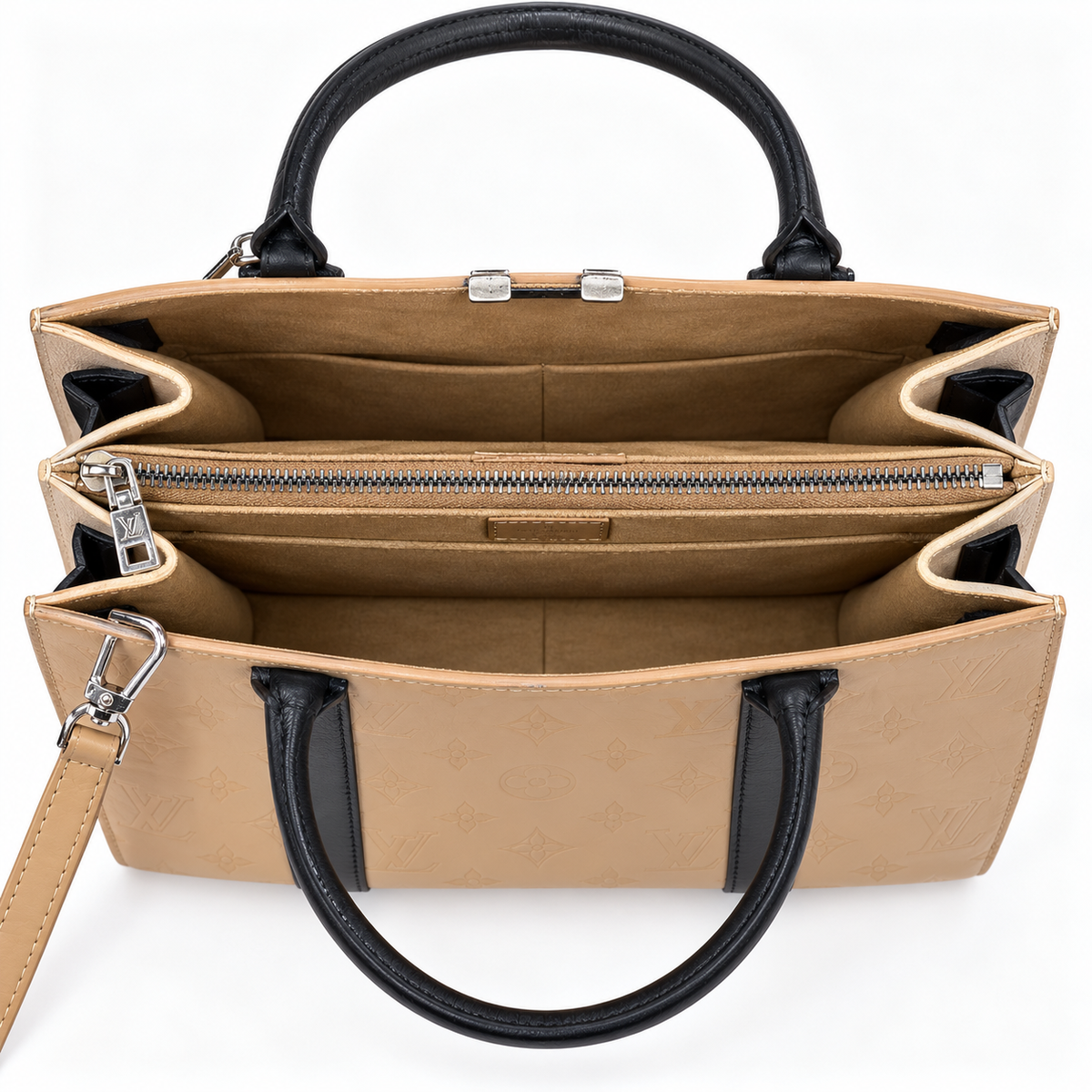 Authentic Louis Vuitton Very Tote MM M44232 – Sesame Beige & Black