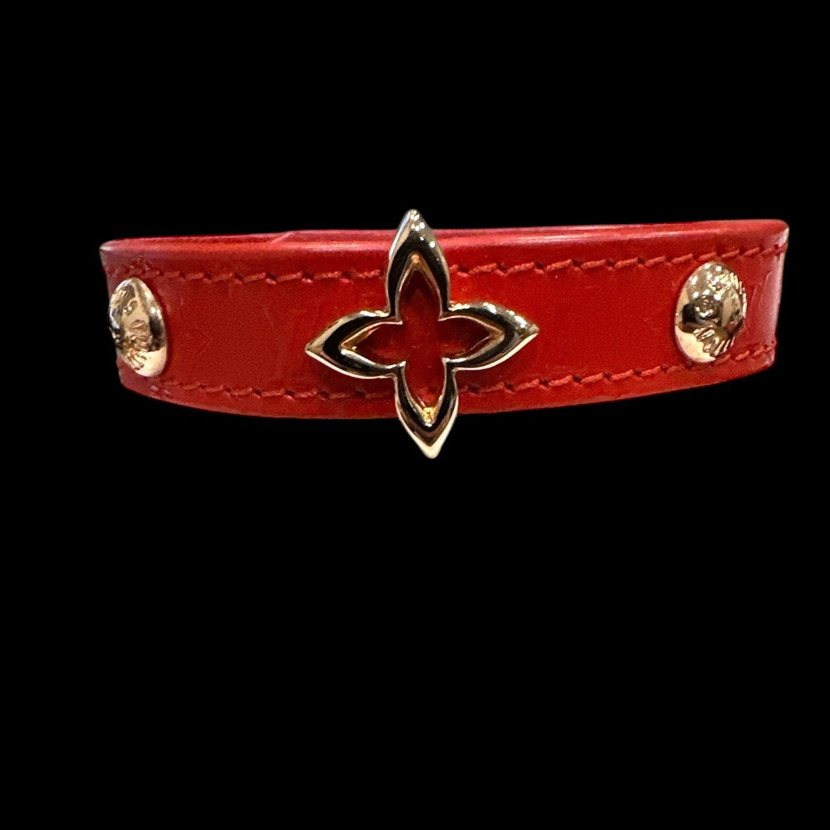 Louis Vuitton Leather Monogram Flower Bracelet - Clairely Amazing