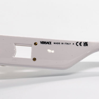 1010. Versace Medusa Deco Butterfly White Sunglasses