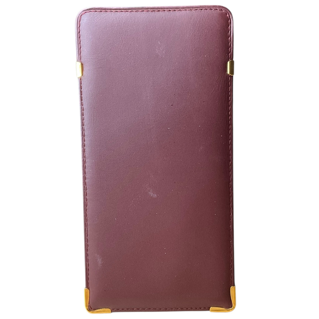 Authentic Cartier Eyeglass Case – Burgundy Leather | Pre-Owned Excellent Condition